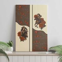 Cowgirl Canvas Wall Art Rose Retro Western Yoke - Wonder Print Shop