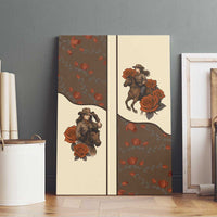 Cowgirl Canvas Wall Art Rose Retro Western Yoke - Wonder Print Shop
