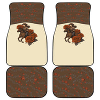 Cowgirl Car Mats Rose Retro Western Yoke - Wonder Print Shop