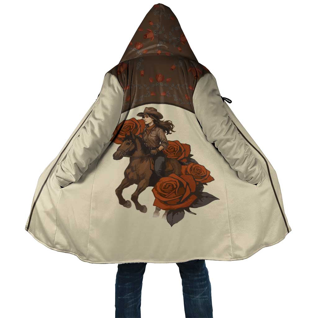 Cowgirl Cloak Rose Retro Western Yoke - Wonder Print Shop