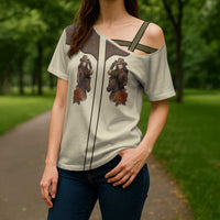 Cowgirl Cross Shoulder Shirt Rose Retro Western Yoke - Wonder Print Shop