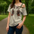 Cowgirl Cross Shoulder Shirt Rose Retro Western Yoke - Wonder Print Shop