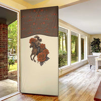 Cowgirl Door Cover Rose Retro Western Yoke - Wonder Print Shop