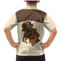 Cowgirl Family Matching Mermaid Dress and Hawaiian Shirt Rose Retro Western Yoke - Wonder Print Shop