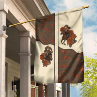 Cowgirl Garden Flag Rose Retro Western Yoke - Wonder Print Shop
