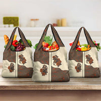 Cowgirl Grocery Bag Rose Retro Western Yoke - Wonder Print Shop