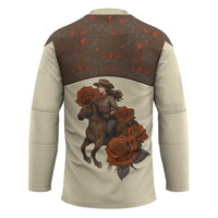 Cowgirl Hockey Jersey Rose Retro Western Yoke - Wonder Print Shop
