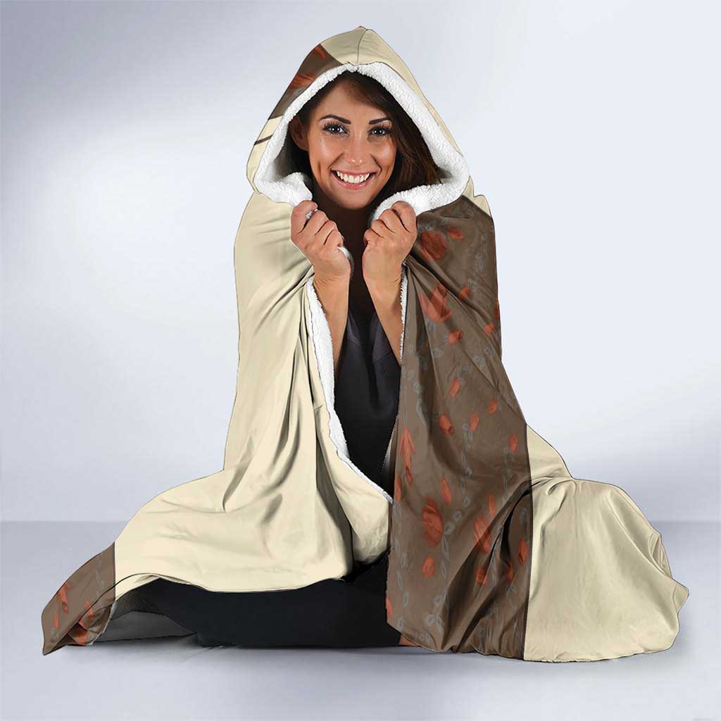Cowgirl Hooded Blanket Rose Retro Western Yoke - Wonder Print Shop