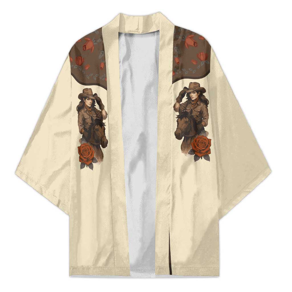Cowgirl Kimono Rose Retro Western Yoke - Wonder Print Shop
