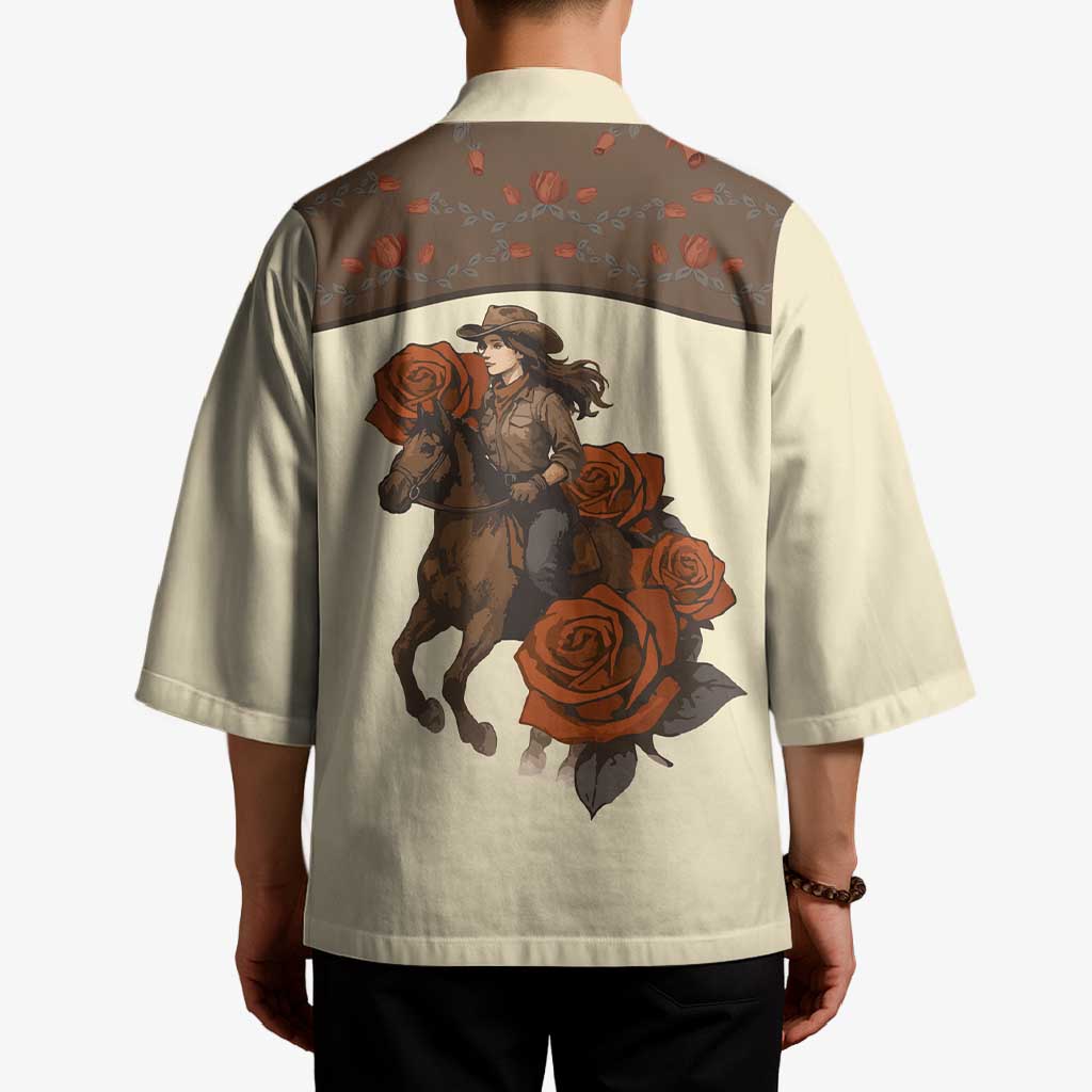 Cowgirl Kimono Rose Retro Western Yoke - Wonder Print Shop