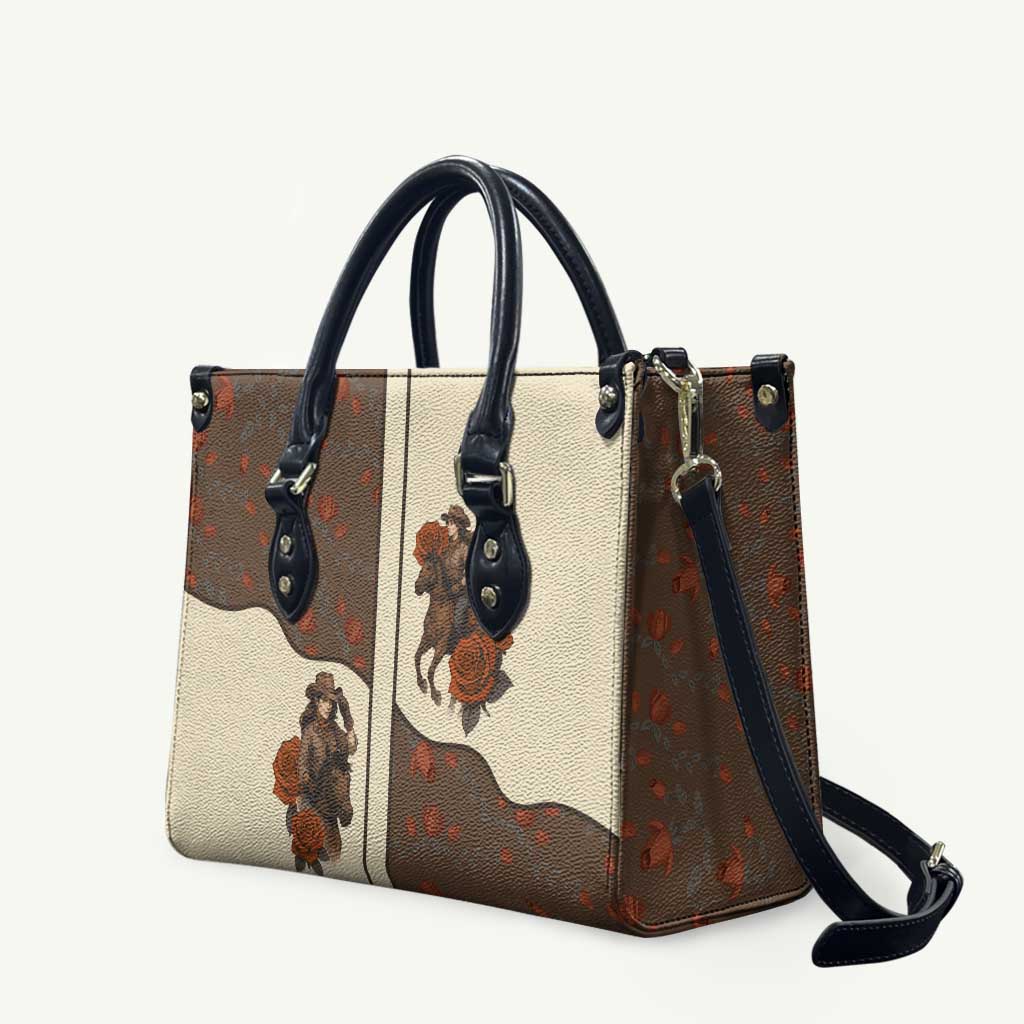 Cowgirl Leather Bag Rose Retro Western Yoke - Wonder Print Shop