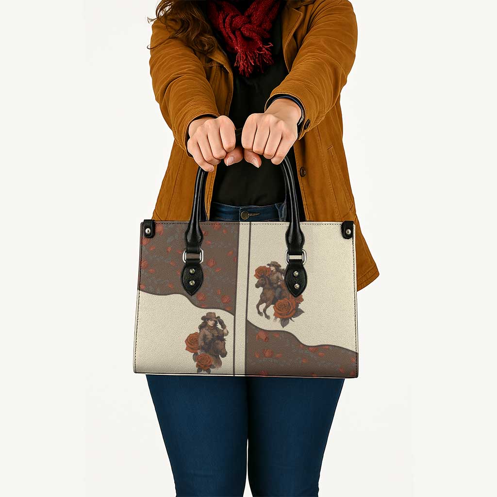 Cowgirl Leather Bag Rose Retro Western Yoke - Wonder Print Shop