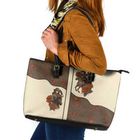 Cowgirl Leather Tote Bag Rose Retro Western Yoke - Wonder Print Shop