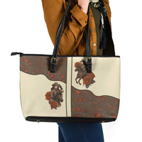 Cowgirl Leather Tote Bag Rose Retro Western Yoke - Wonder Print Shop