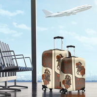 Cowgirl Luggage Cover Rose Retro Western Yoke - Wonder Print Shop