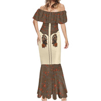 Cowgirl Mermaid Dress Rose Retro Western Yoke - Wonder Print Shop