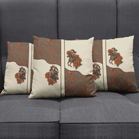 Cowgirl Pillow Cover Rose Retro Western Yoke - Wonder Print Shop
