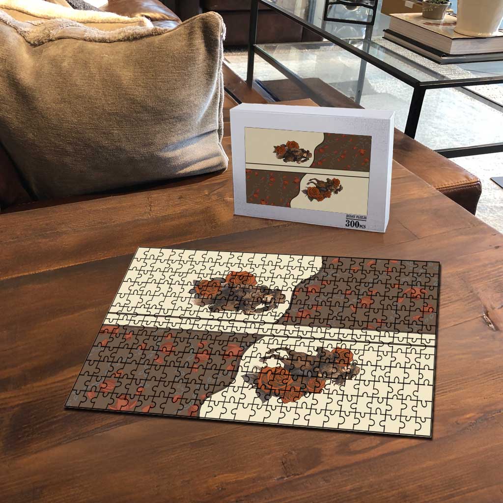 Cowgirl Puzzle Rose Retro Western Yoke - Wonder Print Shop