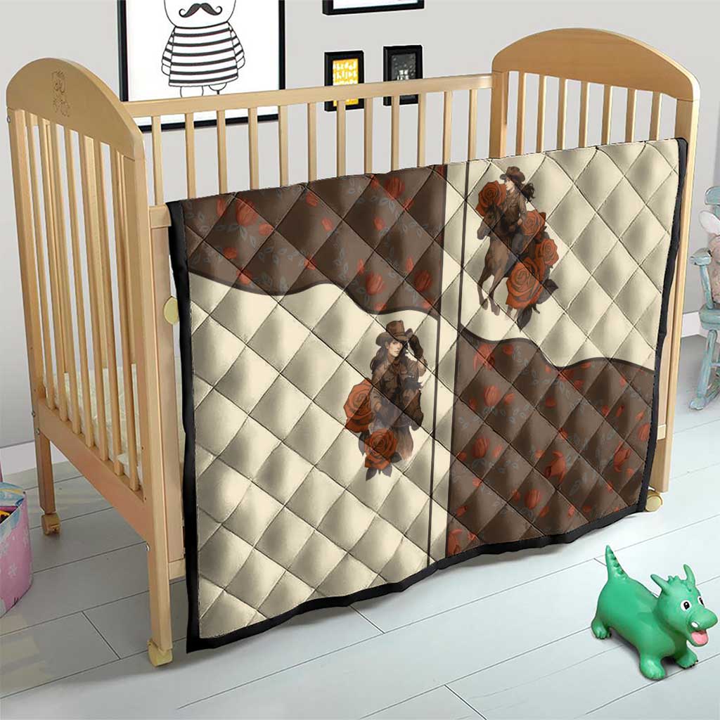 Cowgirl Quilt Rose Retro Western Yoke - Wonder Print Shop