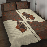 Cowgirl Quilt Bed Set Rose Retro Western Yoke - Wonder Print Shop