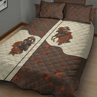 Cowgirl Quilt Bed Set Rose Retro Western Yoke - Wonder Print Shop
