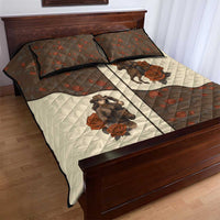 Cowgirl Quilt Bed Set Rose Retro Western Yoke - Wonder Print Shop