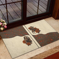 Cowgirl Rubber Doormat Rose Retro Western Yoke - Wonder Print Shop