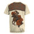 Cowgirl Rugby Jersey Rose Retro Western Yoke - Wonder Print Shop