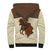 Cowgirl Sherpa Hoodie Rose Retro Western Yoke - Wonder Print Shop