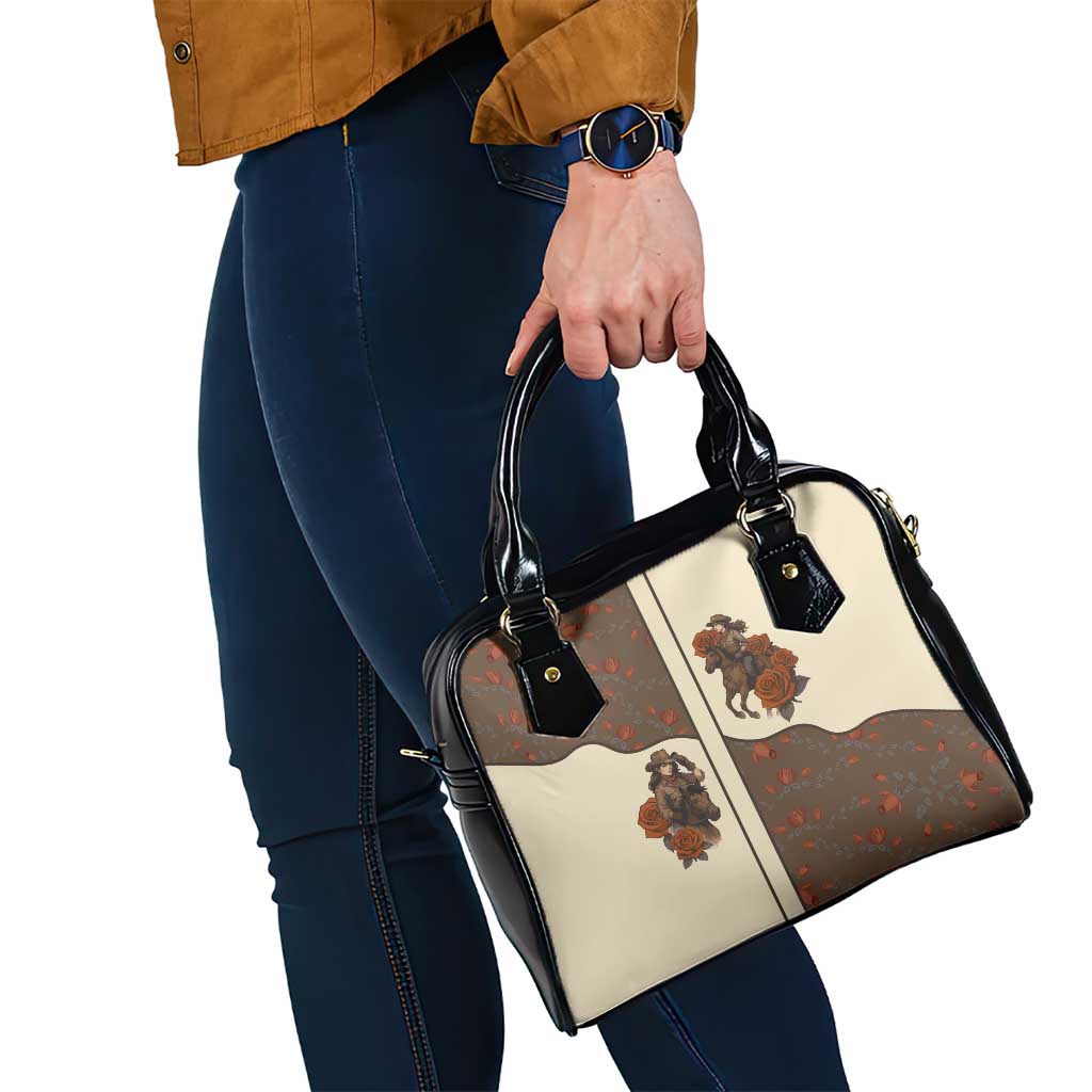 Cowgirl Shoulder Handbag Rose Retro Western Yoke - Wonder Print Shop