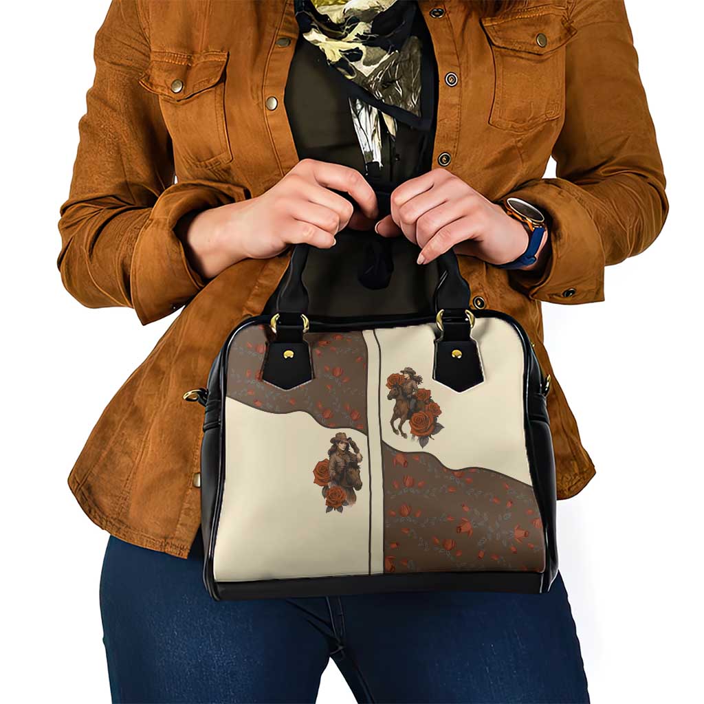 Cowgirl Shoulder Handbag Rose Retro Western Yoke - Wonder Print Shop