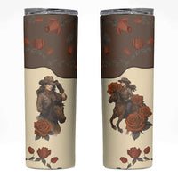 Cowgirl Skinny Tumbler Rose Retro Western Yoke - Wonder Print Shop