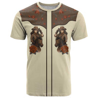 Cowgirl T Shirt Rose Retro Western Yoke - Wonder Print Shop