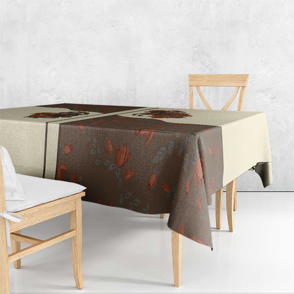 Cowgirl Tablecloth Rose Retro Western Yoke - Wonder Print Shop
