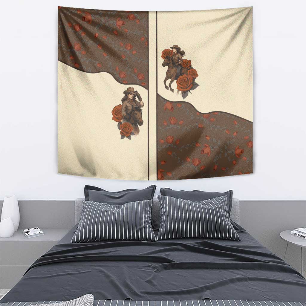Cowgirl Tapestry Rose Retro Western Yoke - Wonder Print Shop