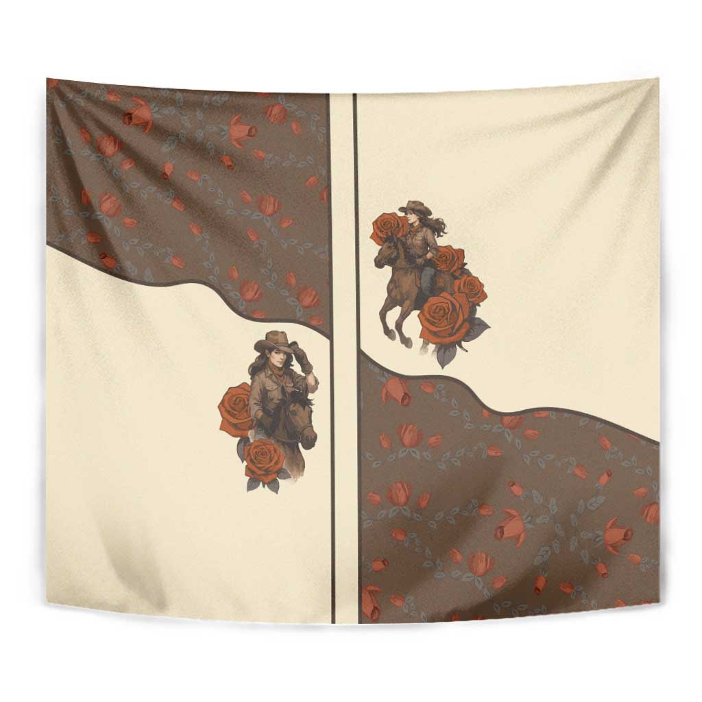 Cowgirl Tapestry Rose Retro Western Yoke - Wonder Print Shop