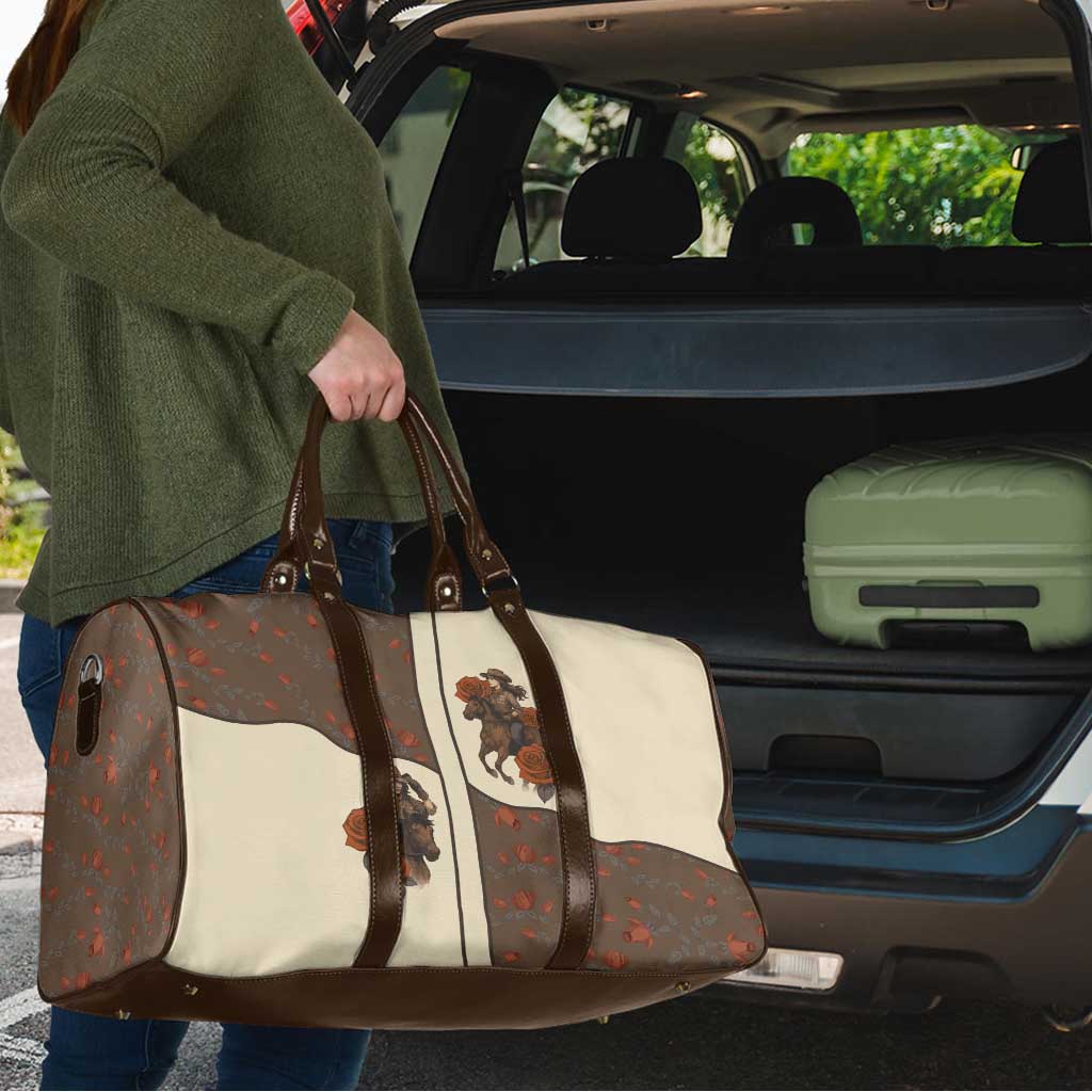 Cowgirl Travel Bag Rose Retro Western Yoke - Wonder Print Shop
