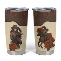 Cowgirl Tumbler Cup Rose Retro Western Yoke - Wonder Print Shop