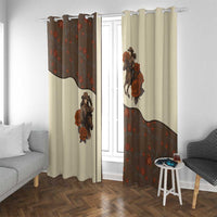 Cowgirl Window Curtain Rose Retro Western Yoke - Wonder Print Shop