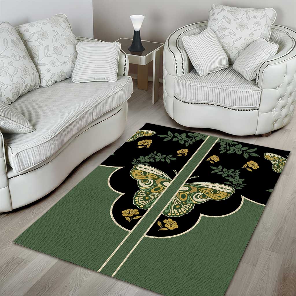 Retro Butterfly Area Rug Western Yoke Style - Wonder Print Shop