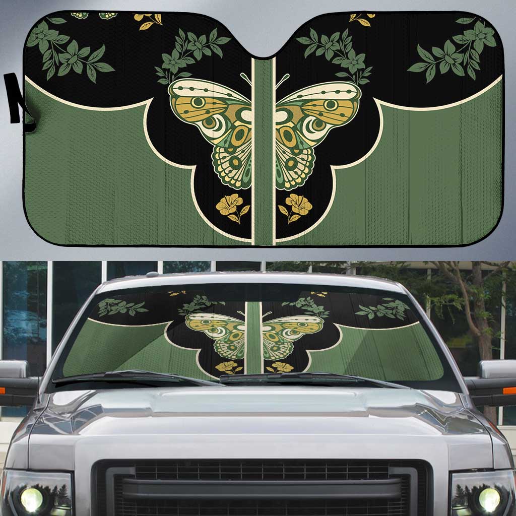 Retro Butterfly Auto Sun Shade Western Yoke Style - Wonder Print Shop