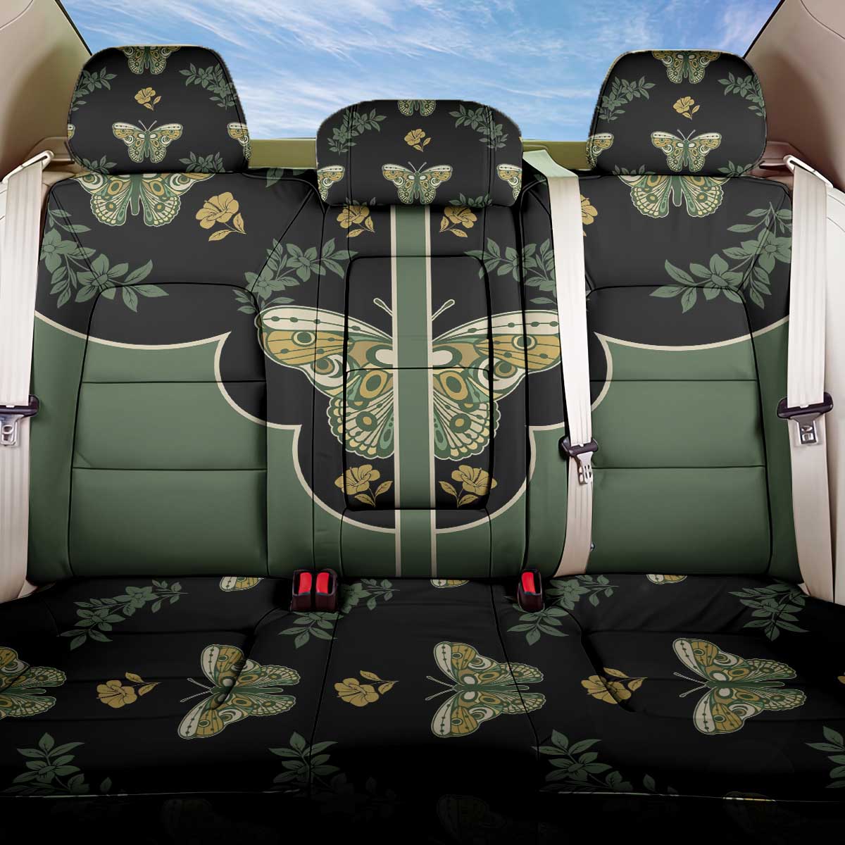 Retro Butterfly Back Car Seat Cover Western Yoke Style - Wonder Print Shop
