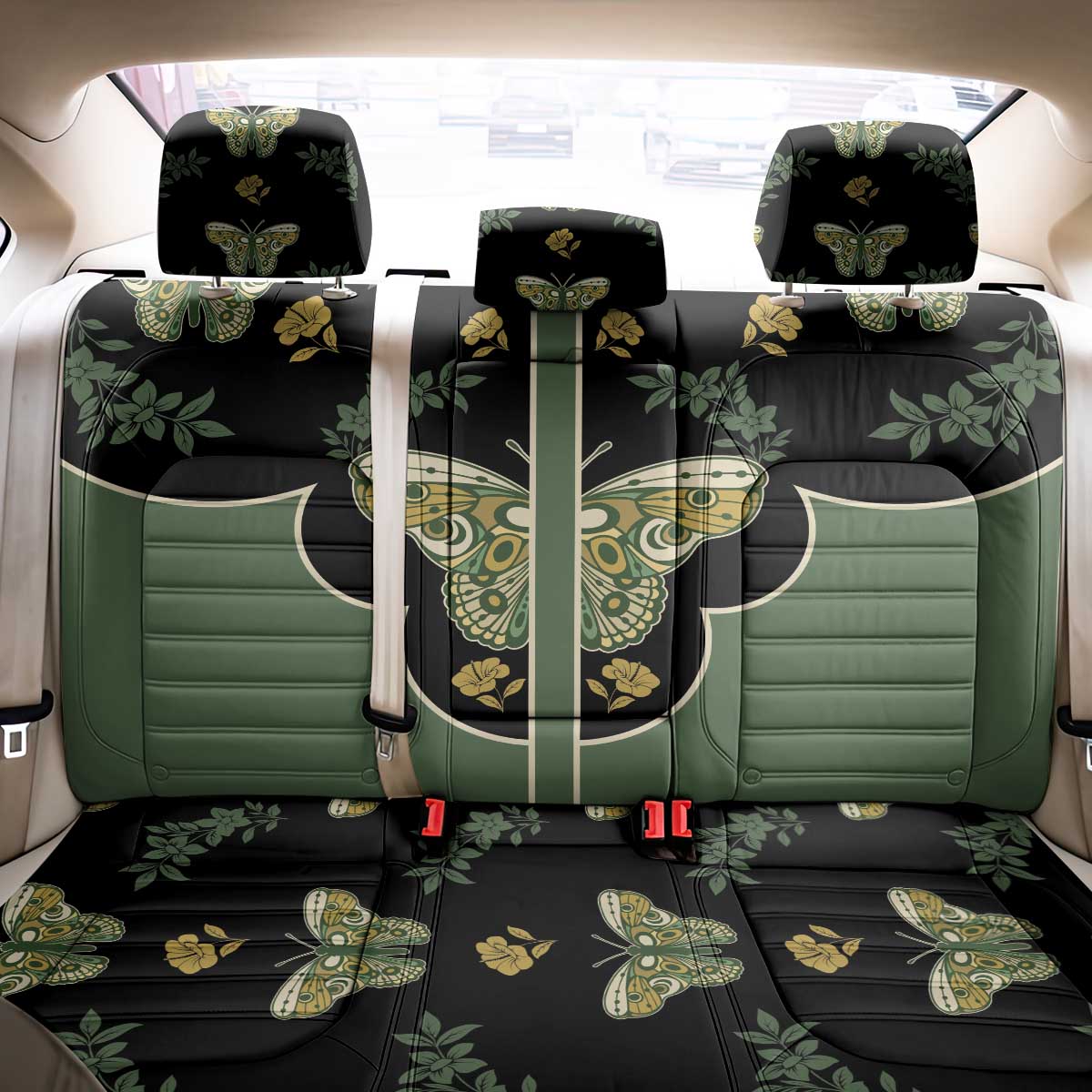 Retro Butterfly Back Car Seat Cover Western Yoke Style - Wonder Print Shop