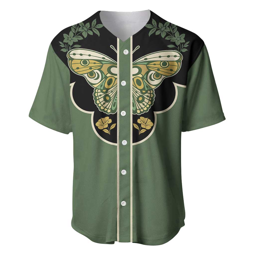Retro Butterfly Baseball Jersey Western Yoke Style - Wonder Print Shop