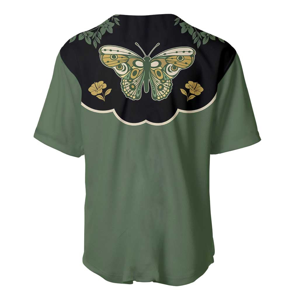 Retro Butterfly Baseball Jersey Western Yoke Style - Wonder Print Shop
