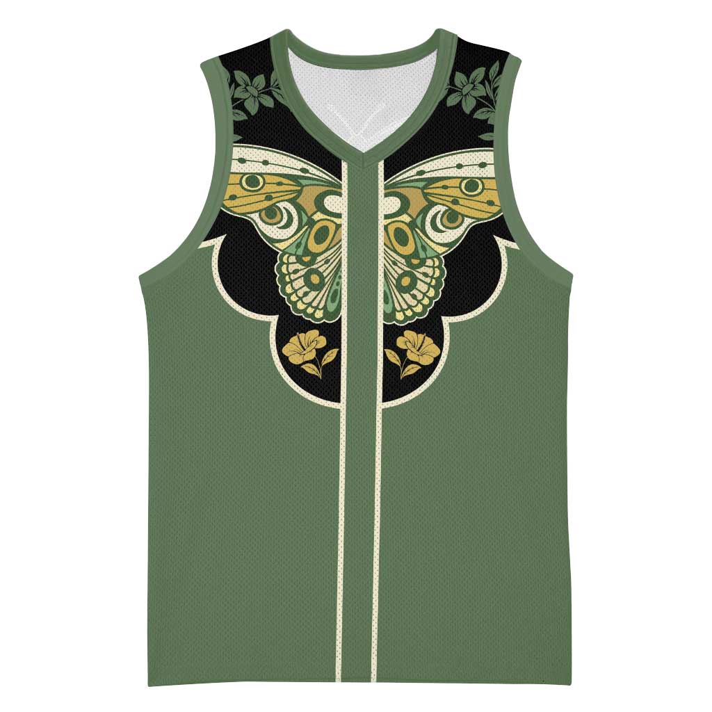 Retro Butterfly Basketball Jersey Western Yoke Style - Wonder Print Shop