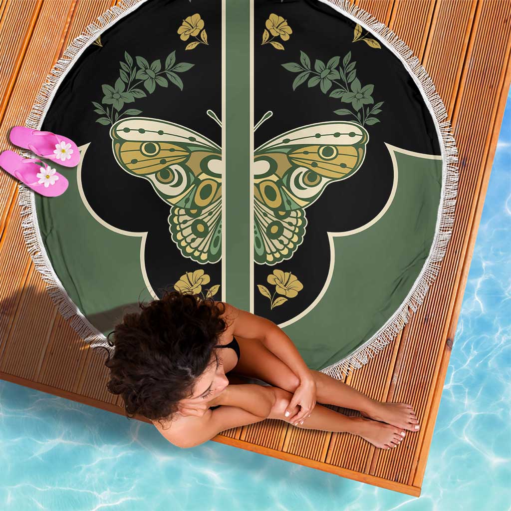 Retro Butterfly Beach Blanket Western Yoke Style - Wonder Print Shop