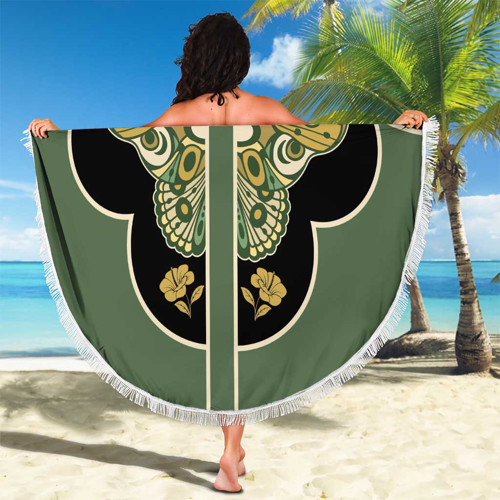 Retro Butterfly Beach Blanket Western Yoke Style - Wonder Print Shop