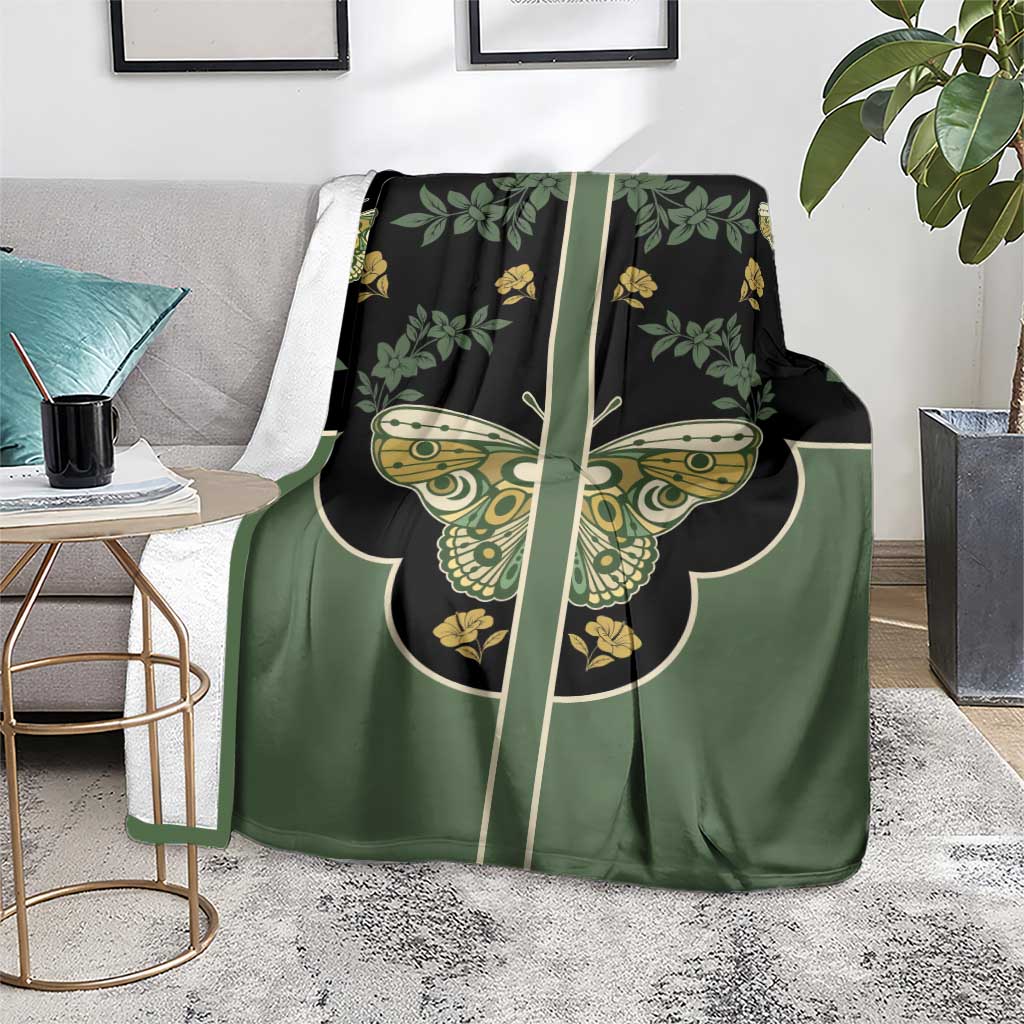 Retro Butterfly Blanket Western Yoke Style - Wonder Print Shop