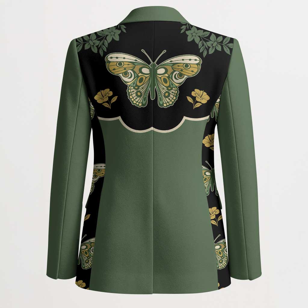 Retro Butterfly Blazer Western Yoke Style - Wonder Print Shop
